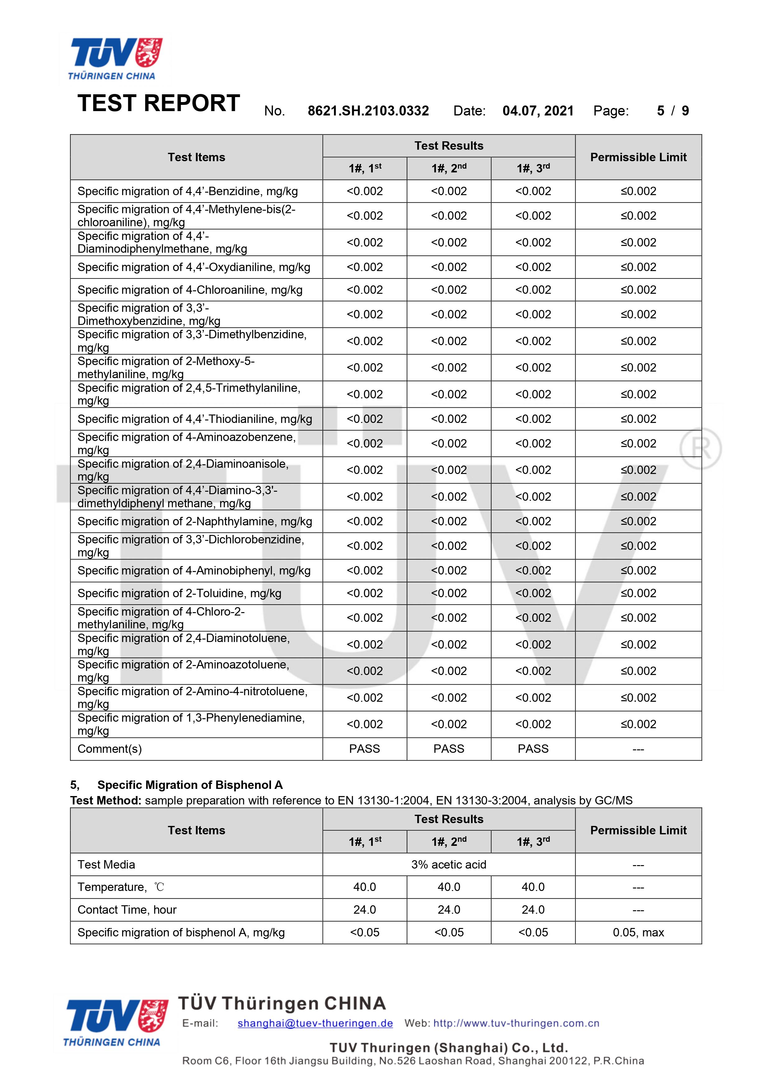 德國萊茵TUV環(huán)保袋食品接觸檢測(圖5)
