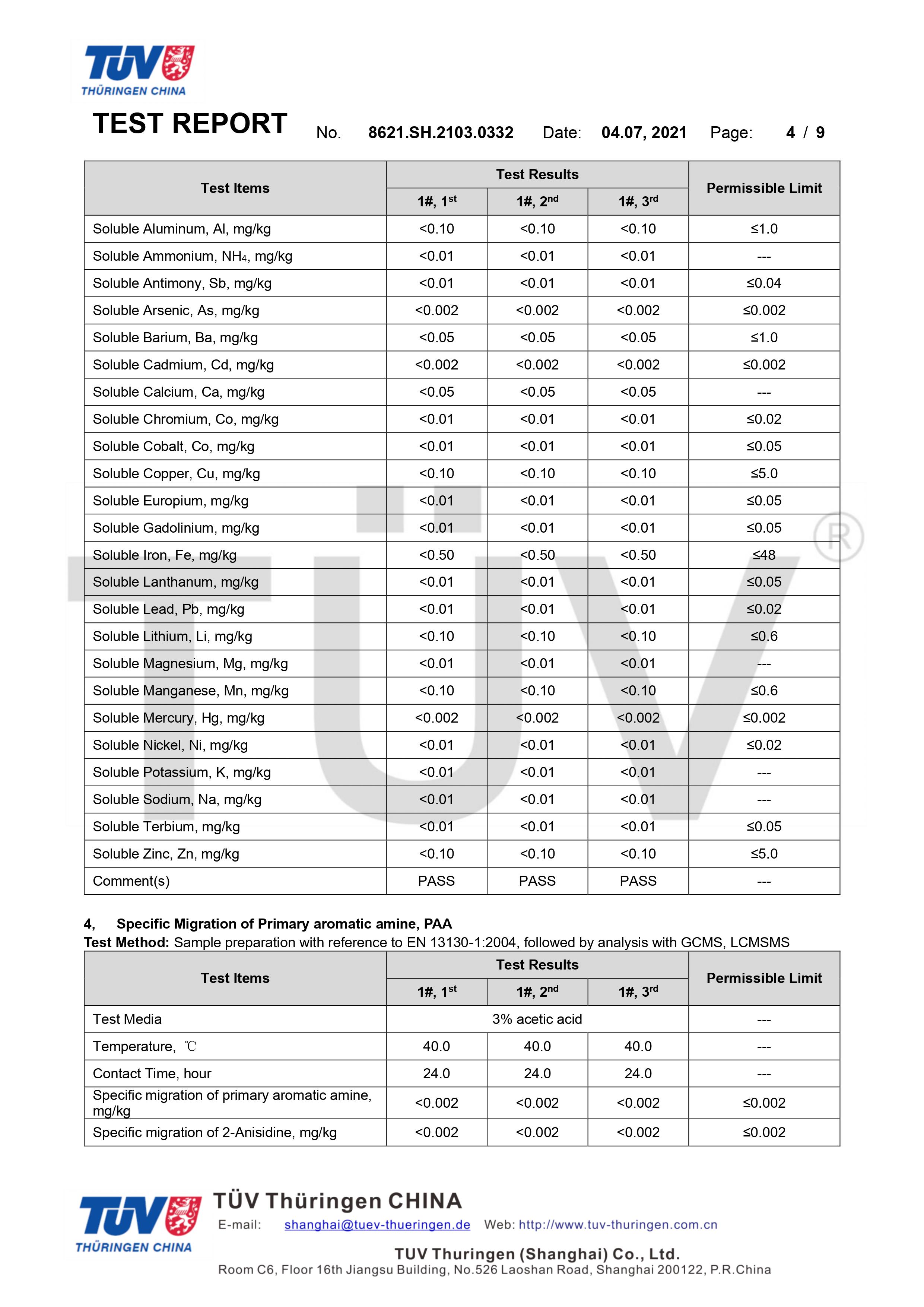 德國萊茵TUV環(huán)保袋食品接觸檢測(圖4)